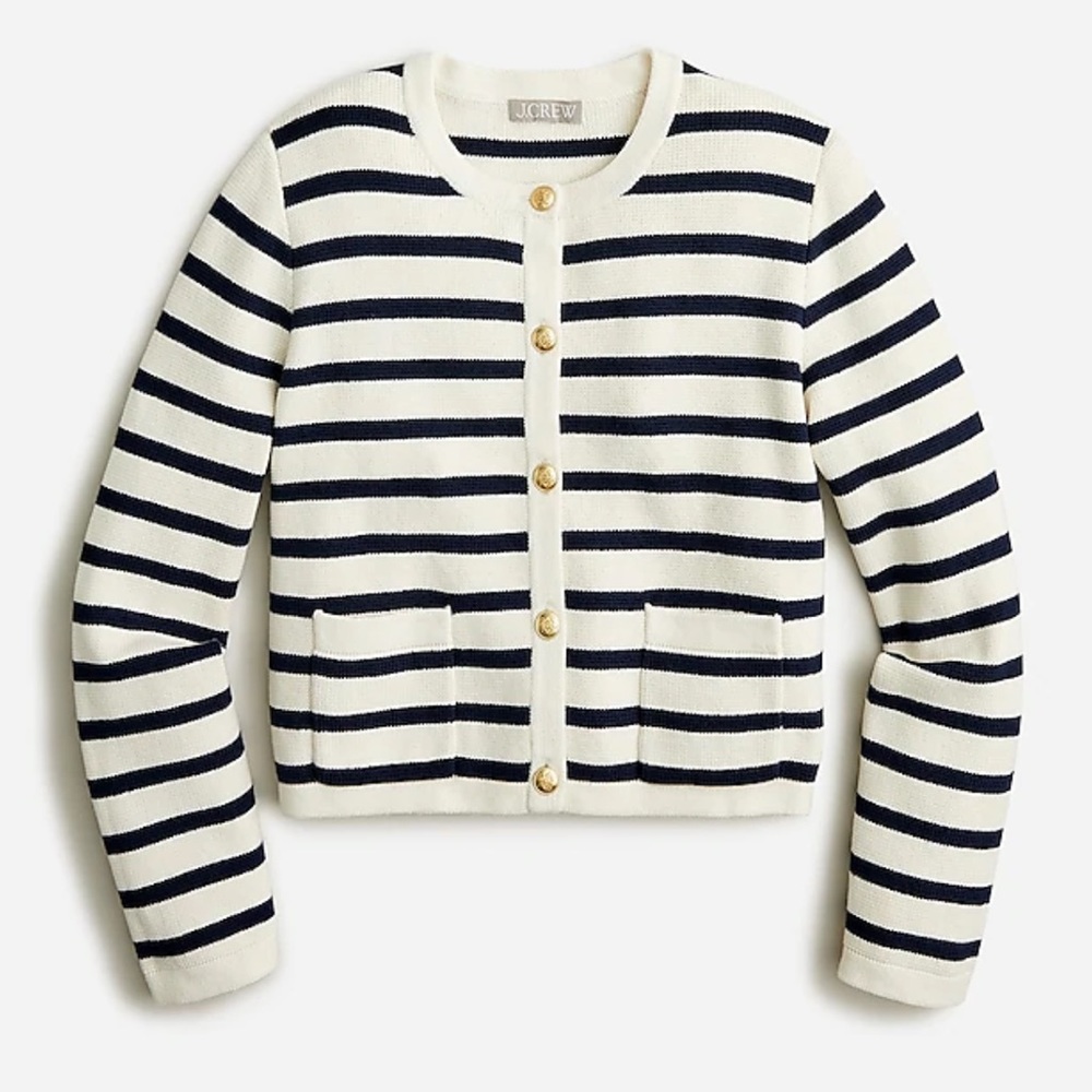 J.Crew Emilie Patch-pocket Sweater Lady
Jacket In Stripe